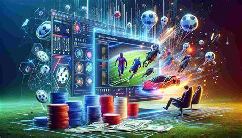 Esports betting illustration showing a person watching a match with betting interface